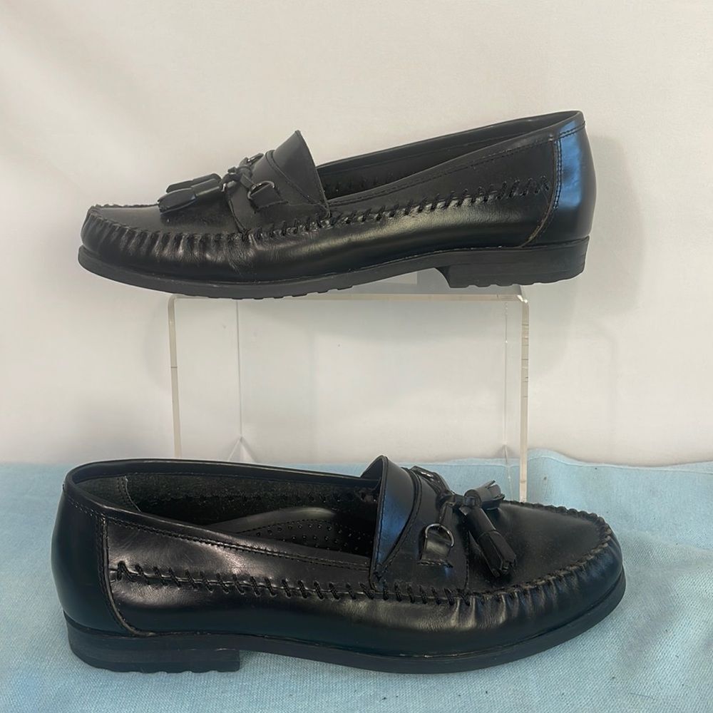Bass Mens Black Loafer Shoes